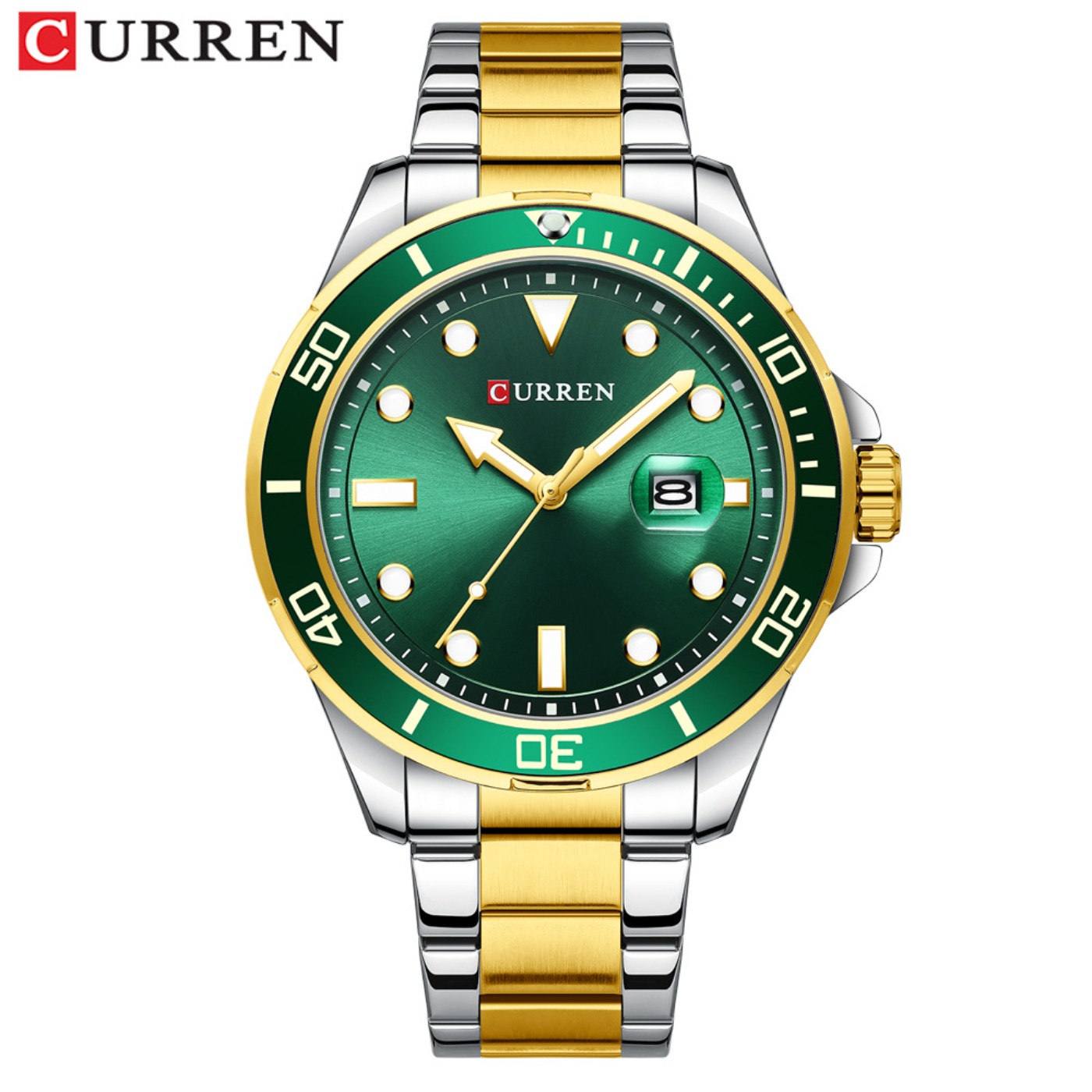 Luxury Watch Men - CURREN Yeni Yeşil Su Hayaleti Serisi