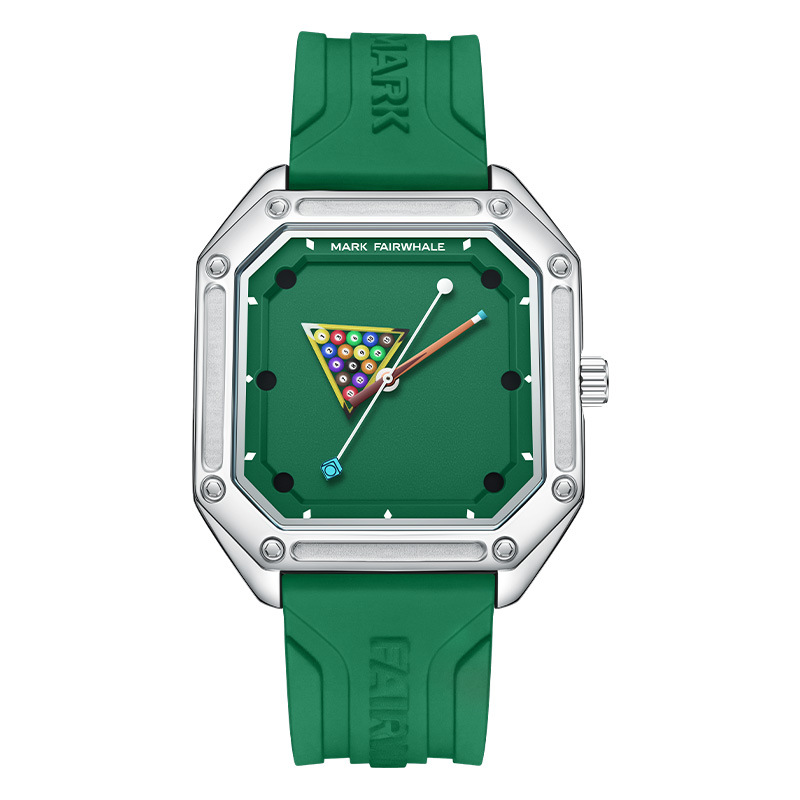 Luxury Watch Hublot - Kare Bilardo Kadranlı Kauçuk Kayışlı Kuvars