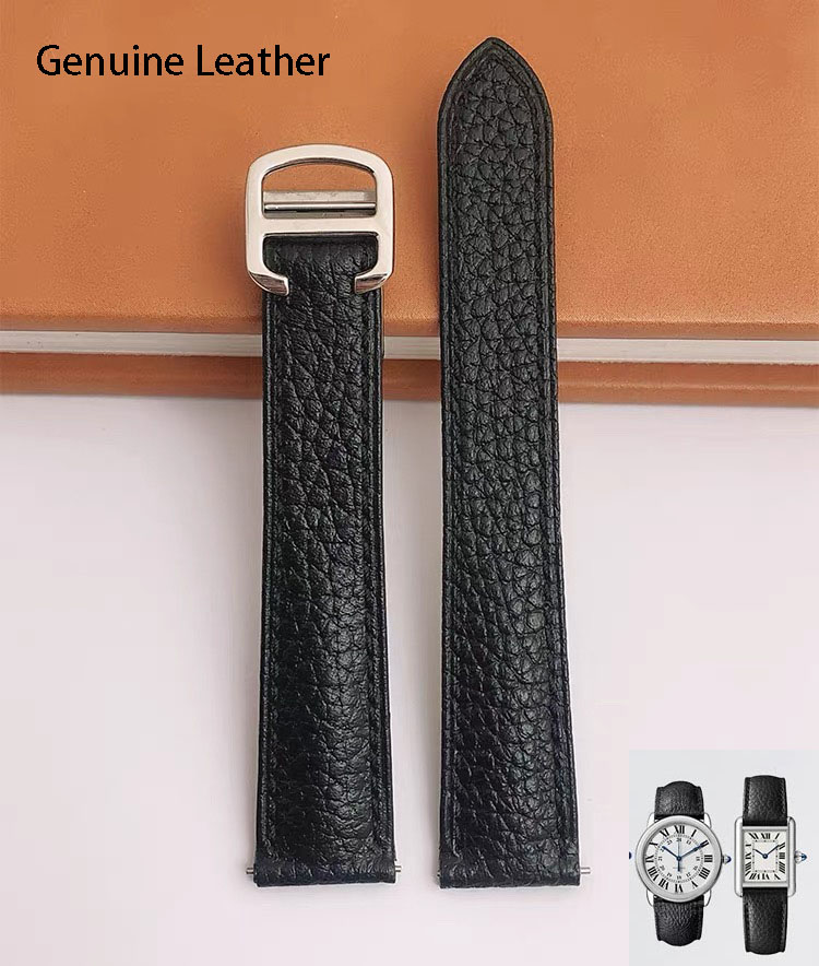 Cartier Watch Tank - Hakiki Deri Saat Kayışı Cartier Santos