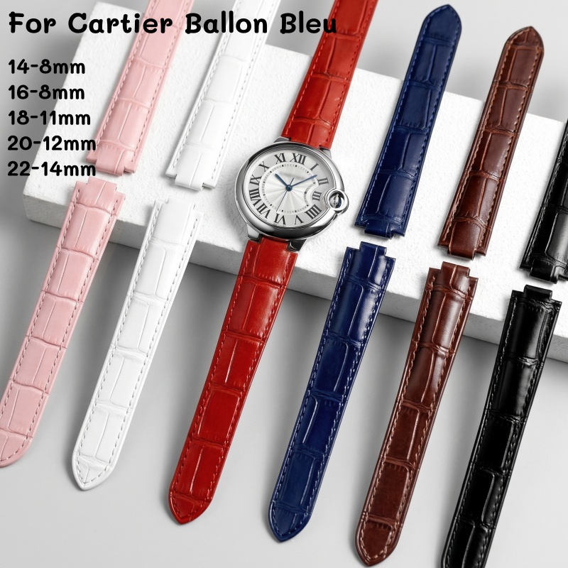 Cartier Watch Tank - Deri saat kayışı çift dışbükey Lug