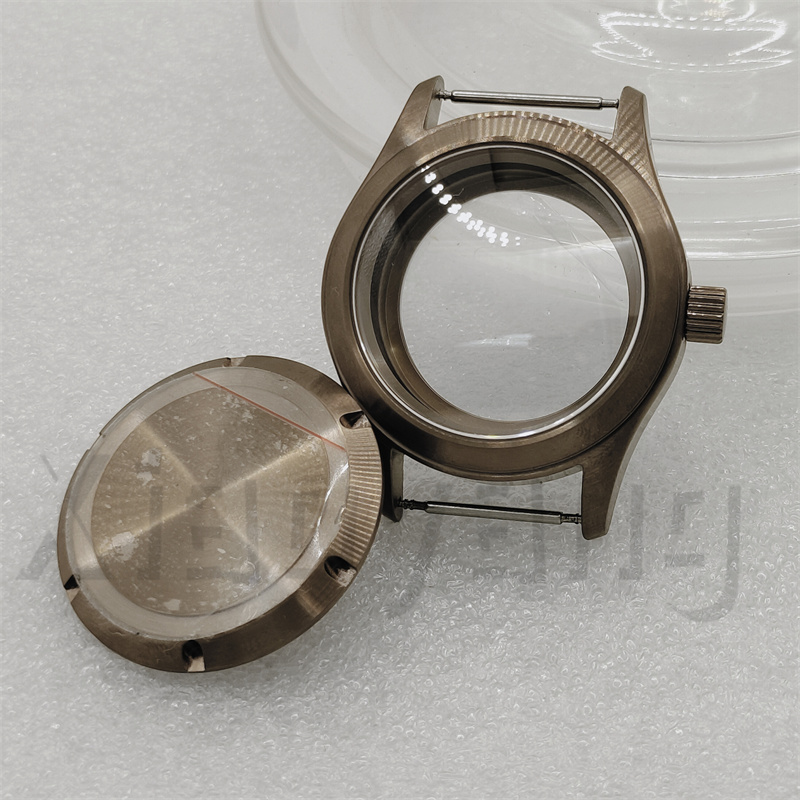 Bronze Case Watch - 36 MM/39 MM Fırçalanmış Pirinç Bronz