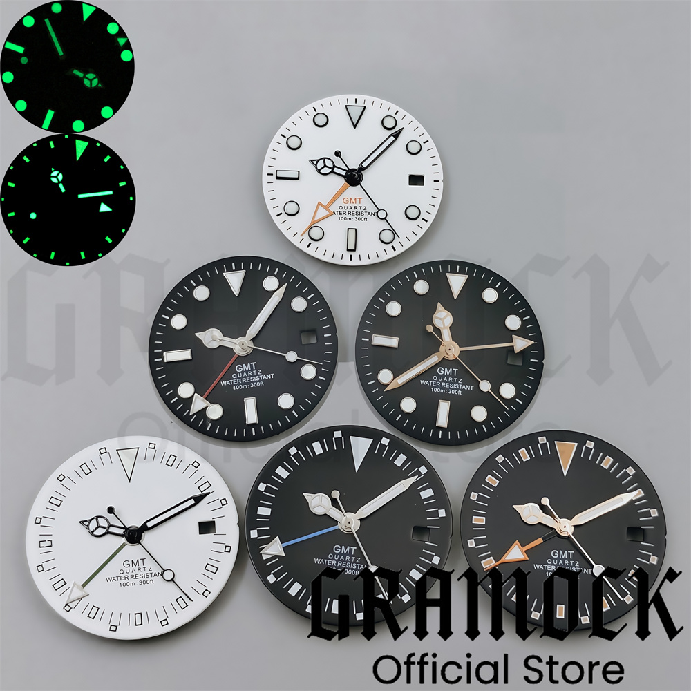 Luxury Watch With Green Dial - Gramock 29mm 515 Quartz Saat Kadranı