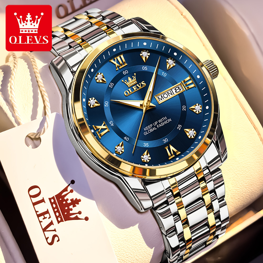 Luxury Watch Men - OLEVS Marka Moda erkek saatler paslanmaz