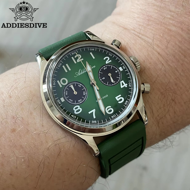 Zero Luxury Watch - ADDIESDIVE Saatler Yeni Kronograf VK64 Kuvars