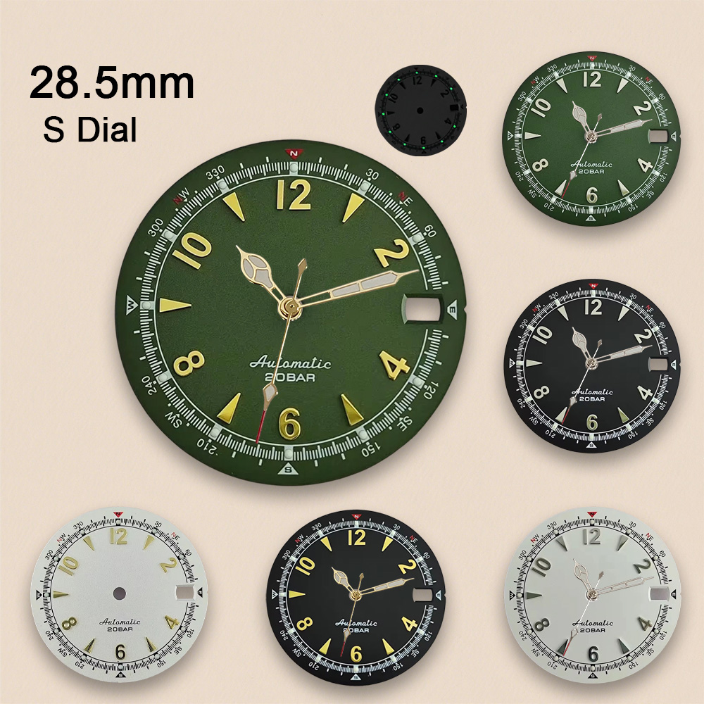Bronze Case Watch - Nh35 Kadran S Logosu 28.5mm Retro