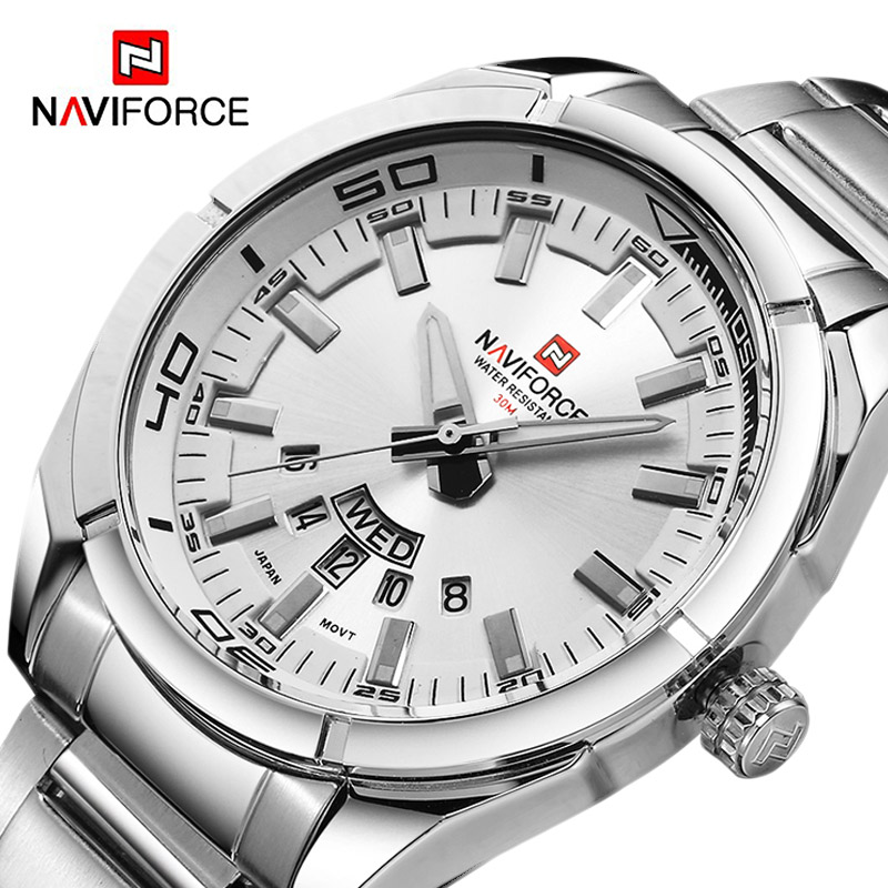 Field Watch Military - NAVIFORCE Marka Erkek Saatler Tam Çelik