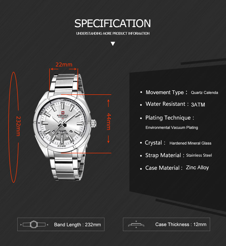 NAVIFORCE Klasik Gündelik Saat - Field Watch Military incelemesi ve fiyatı