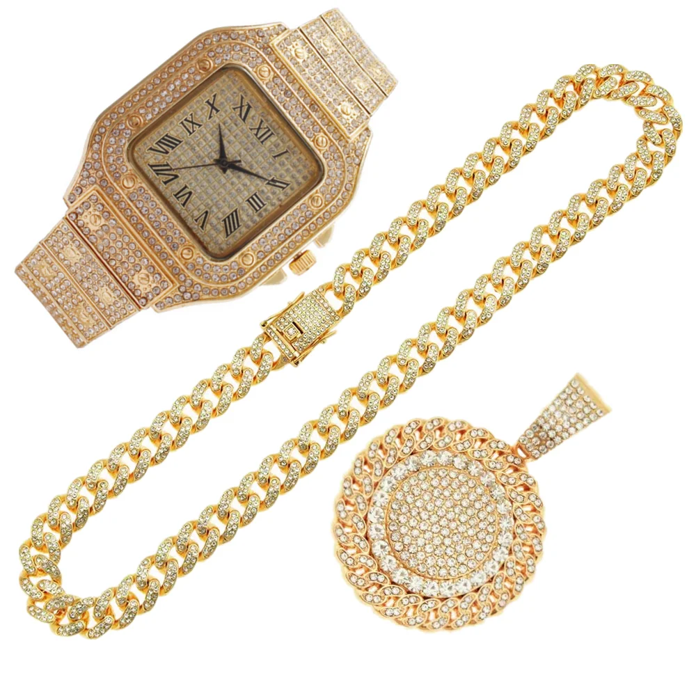2 adet Buzlu Saatler Kolye Pan - Luxury Watch Miami incelemesi ve fiyatı