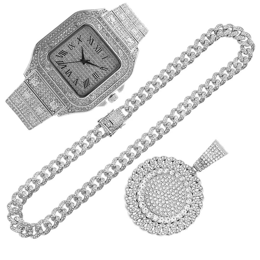 2 adet Buzlu Saatler Kolye Pan - Luxury Watch Miami incelemesi ve fiyatı