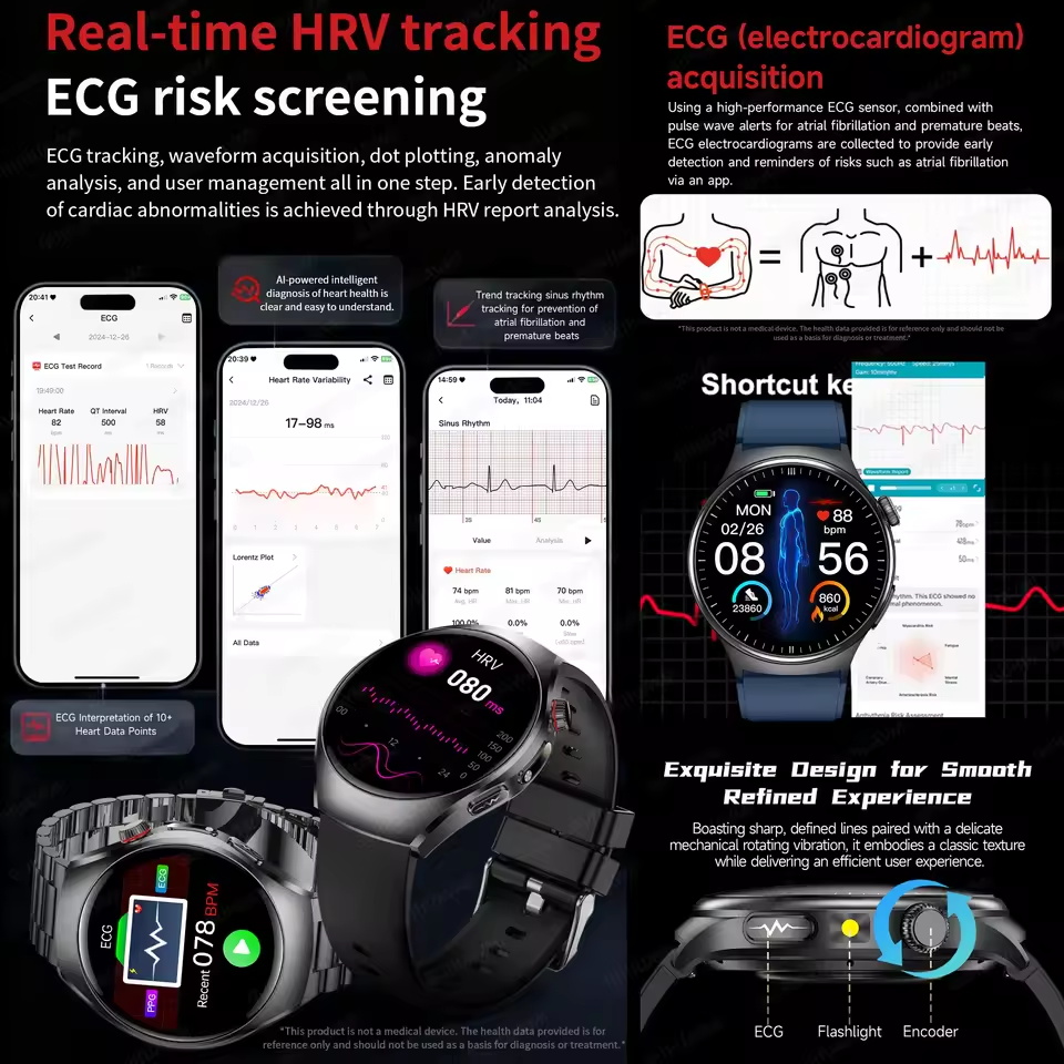 Yeni Hassas EKG Akıllı Saat Ka - Gmt Dual Timezone Watch incelemesi ve fiyatı