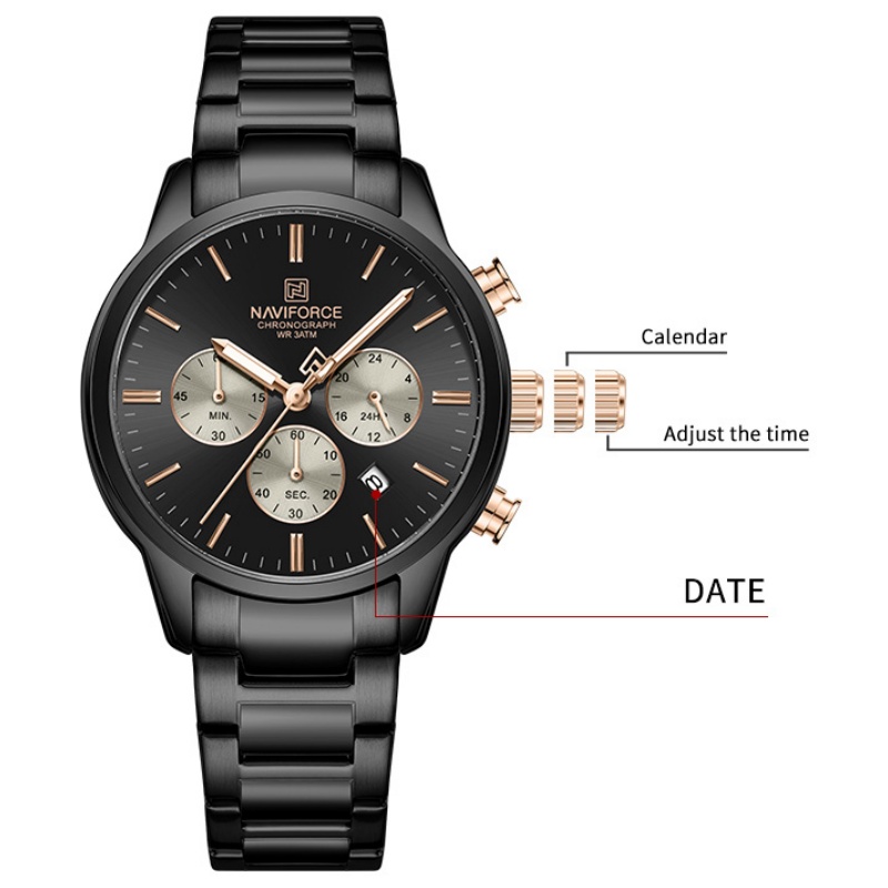 NAVIFORCE Erkek Kuvars Kronogr - Luxury Watch Men incelemesi ve fiyatı