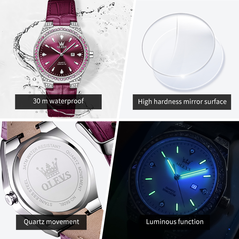 OLEVS Orijinal kadın Saatler E - Luxury Watch With Leather Strap incelemesi ve fiyatı