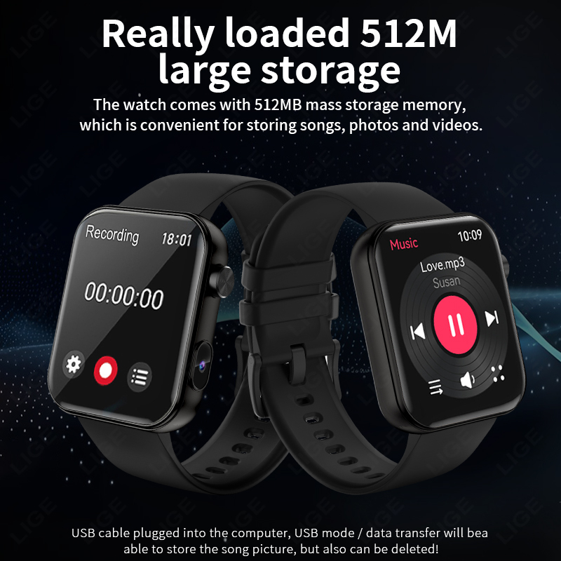 LIGE 512MB Kamera Akıllı Saat  - Luxury Watch Makes incelemesi ve fiyatı
