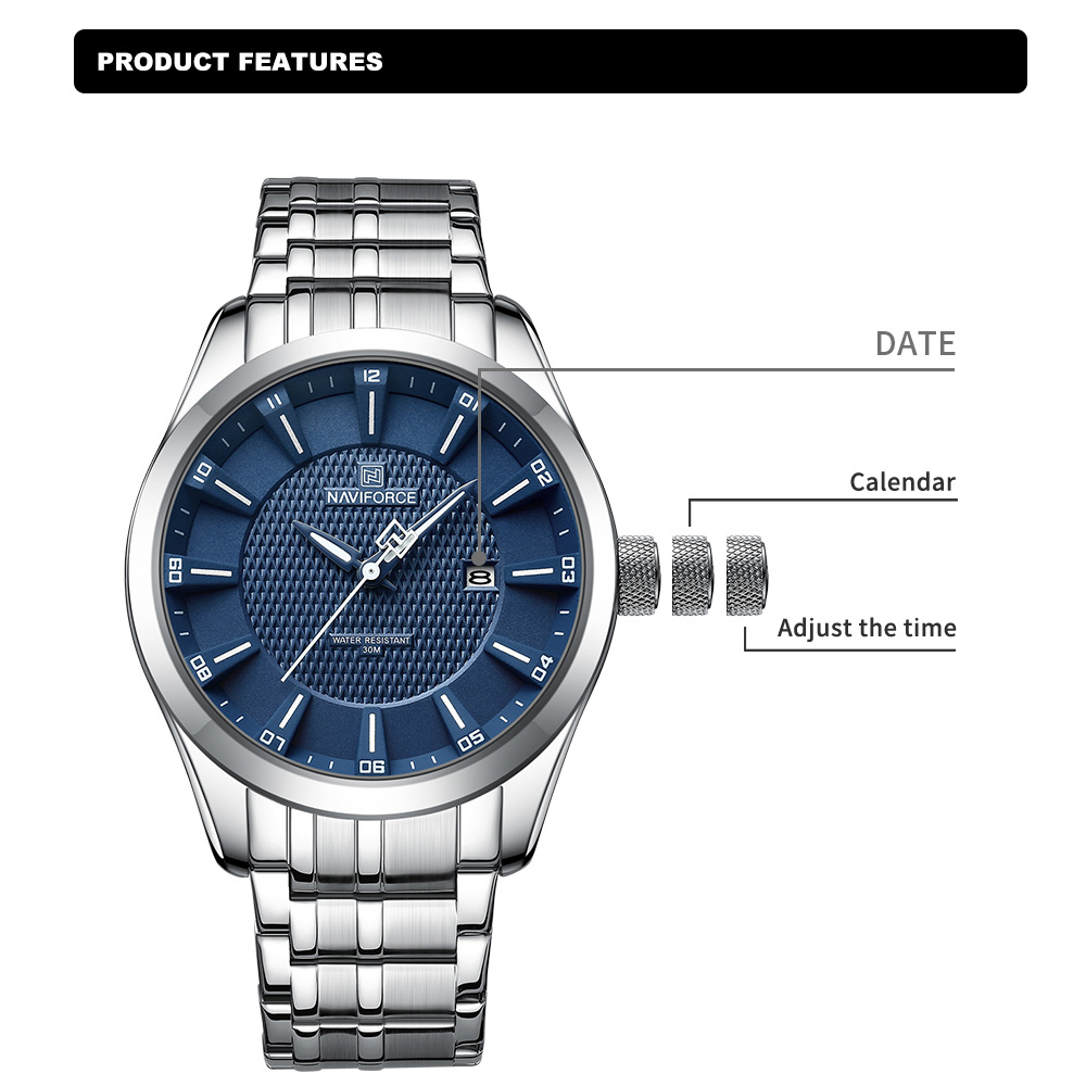 NAVIFORCE marka İş lüks İzle e - Field Watch Military incelemesi ve fiyatı
