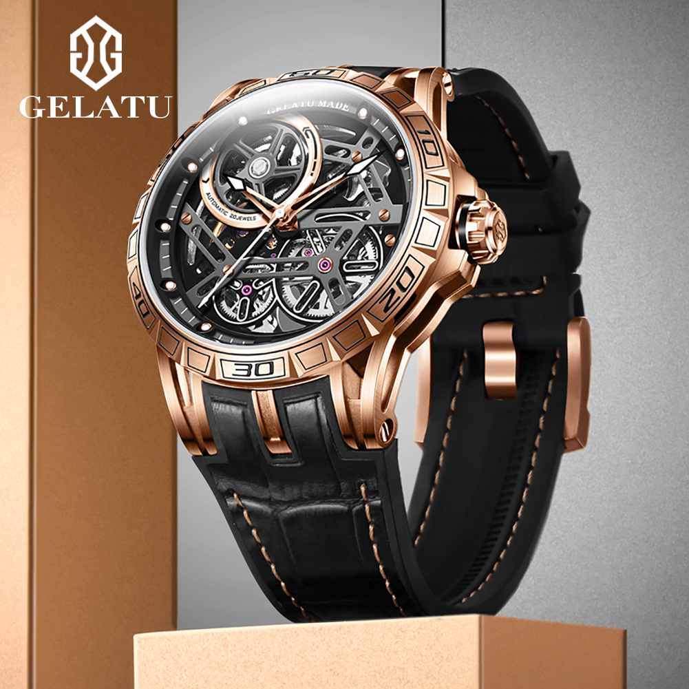 GELATU erkek saatleri lüks mod - Luxury Watch With Leather Strap incelemesi ve fiyatı