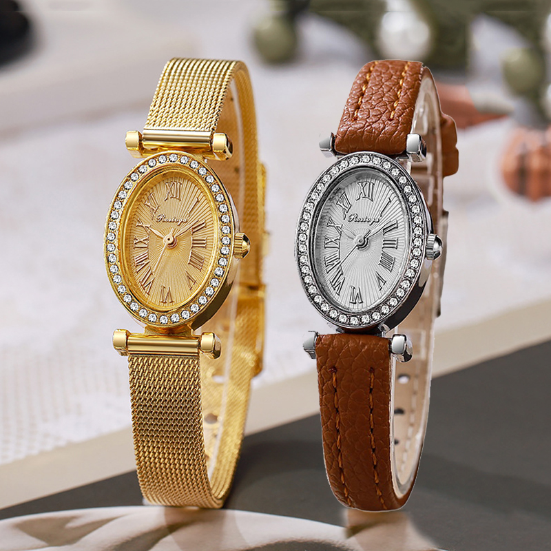Lüks Kadın Saati Moda Oval Elm - Luxury Watch With Leather Strap incelemesi ve fiyatı
