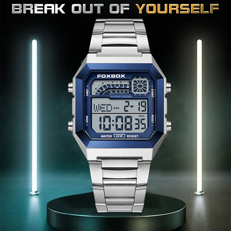 FOXBOX Moda Lüks Dijital Erkek - Luxury Watch Men incelemesi ve fiyatı