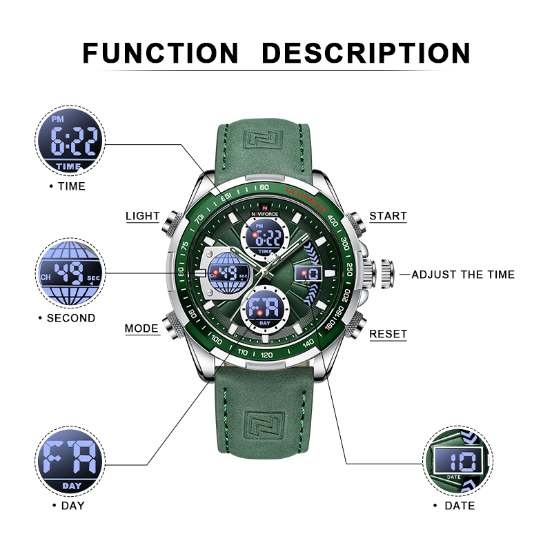 2022 NAVIFORCE Spor Saatler Er - Field Watch Military incelemesi ve fiyatı