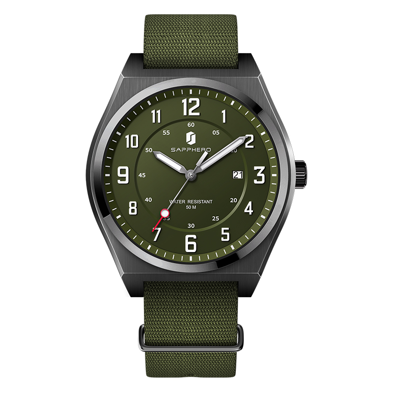 SAPPHERO erkek spor Quartz saa - Luxury Watch With Green Dial incelemesi ve fiyatı