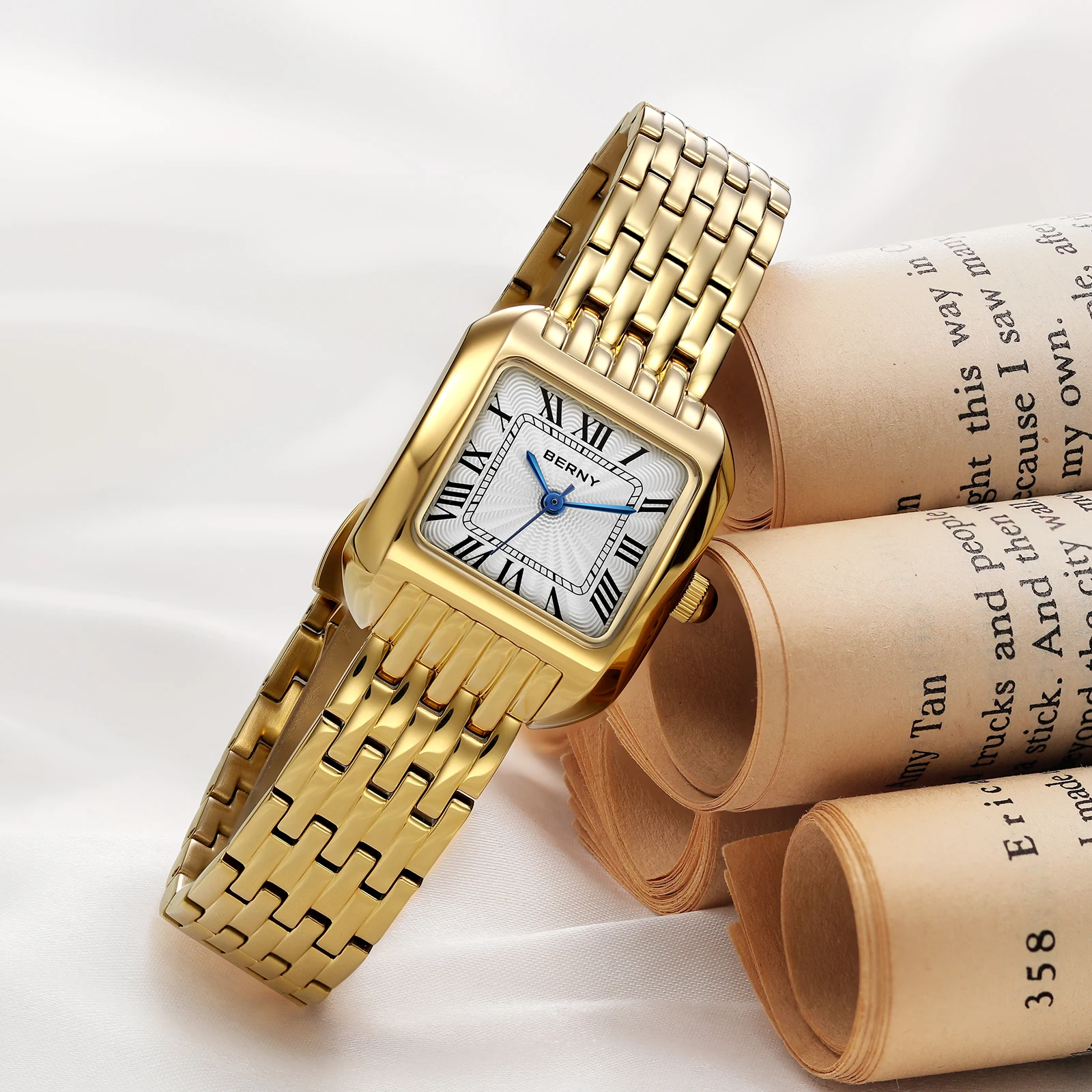 BERNY Kare Altın İzle Kadınlar - Luxury Watch Cartier incelemesi ve fiyatı